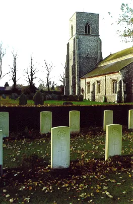 Headstones at Great Burcham Churchyard Norfolk England